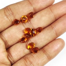 Madeira citrine 6x6mm cushion facet 0.75 cts